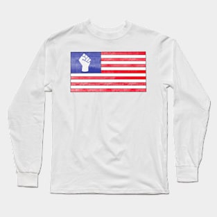 Black Lives Matter American Flag Long Sleeve T-Shirt